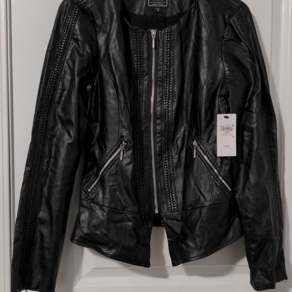 Guess vegan leather jacket NWT